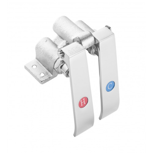 GSW AA-203G Knee Pedal Operation Valve with Red & Blue Index, No Lead, NSF Listed