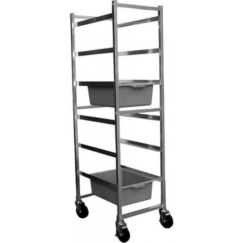 GSW AAR-0618 6-Pan Aluminum Bus box Rack with Casters,18-1/8 x 26 x 70 inch, ETL Listed, 1 each
