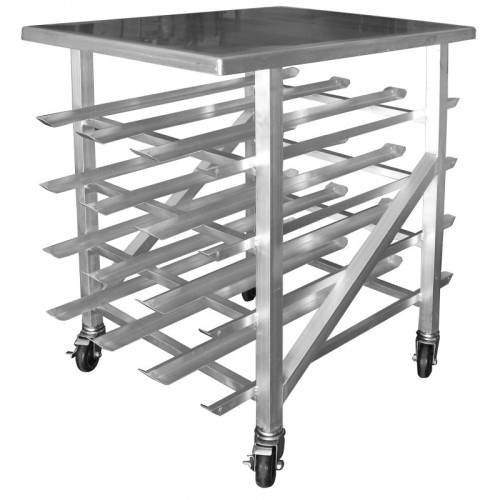 GSW AAR-CRAW41 Can Rack, Half-Size, Aluminum, All Welded, Casters, 25(w) x 35(d) x 42(h) inch, ETL Listed