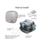 GSW Awoco AK2901 High Speed Commercial Hand Dryer, Automatic, Stainless Steel, 110-120v/60/1, 1450w, 11.8(w) x 6.5(d) x 12.3(h) inch, UL Listed