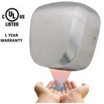 GSW Awoco AK2901 High Speed Commercial Hand Dryer, Automatic, Stainless Steel, 110-120v/60/1, 1450w, 11.8(w) x 6.5(d) x 12.3(h) inch, UL Listed