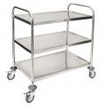 GSW C-23L All Purpose Economic Food Cart w/ Casters, Stainless Steel,  33-3/4(w)x21(d)x37-1/2(h) inch, ETL Listed