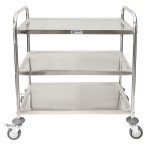 GSW C-23L All Purpose Economic Food Cart w/ Casters, Stainless Steel,  33-3/4(w)x21(d)x37-1/2(h) inch, ETL Listed
