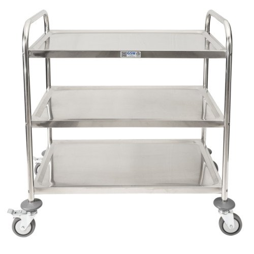 GSW C-23L All Purpose Economic Food Cart w/ Casters, Stainless Steel,  33-3/4(w)x21(d)x37-1/2(h) inch, ETL Listed