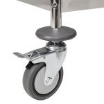 GSW C-23L All Purpose Economic Food Cart w/ Casters, Stainless Steel,  33-3/4(w)x21(d)x37-1/2(h) inch, ETL Listed
