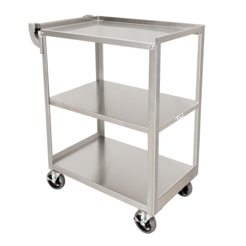 GSW C-3222 Angle Leg Utility Cart, All Welded, Medium, Stainless Steel, 200lb Capacity, Casters, 30(w) x 18(d) x 34(h) inch, ETL Listed