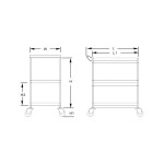 GSW C-3222 Angle Leg Utility Cart, All Welded, Medium, Stainless Steel, 200lb Capacity, Casters, 30(w) x 18(d) x 34(h) inch, ETL Listed