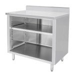 GSW CTN-P2460 Enclosed Work Table, 4 inch Rear Upturn, Stainless Steel, 60(w) x 24(d) x 35(h) inch, ETL Listed