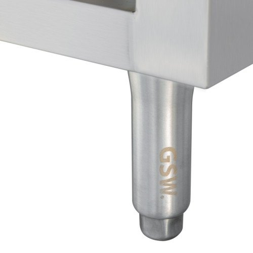 GSW CTN-P2460 Enclosed Work Table, 4 inch Rear Upturn, Stainless Steel, 60(w) x 24(d) x 35(h) inch, ETL Listed