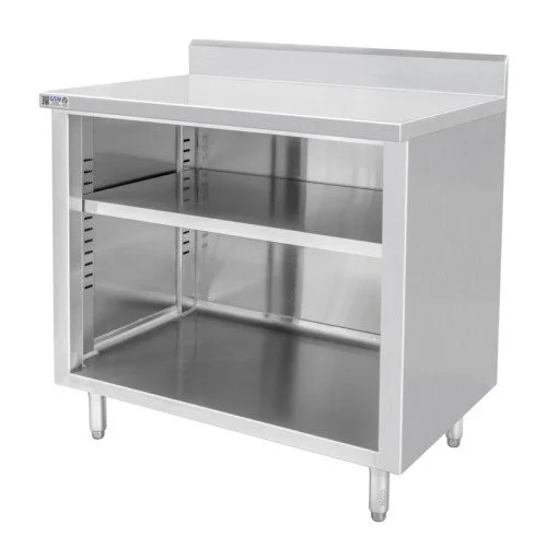 Gsw Work Table GSW CTN-P2472 Enclosed Work Table w/ 4 inch Rear Upturn, Stainless ...