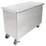 GSW DN-FB84 Flour Bin, 84lb Capacity, (2)Cover(s) Stainless Steel, Casters, 14-1/4(w)  x 24(d) x 24(h) inch, ETL Listed