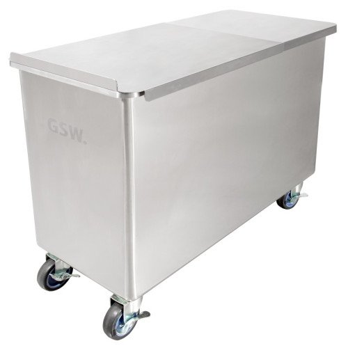 GSW DN-FB84 Flour Bin, 84lb Capacity, (2)Cover(s) Stainless Steel, Casters, 14-1/4(w)  x 24(d) x 24(h) inch, ETL Listed