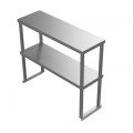GSW DS-1248 Double Over Shelf, 18 Gauge, Stainless Steel, 48(w) x 12(d) x 30(h) inch, ETL Listed