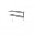 GSW DS-B1428 Rear Mounted Adjustable Double Over Shelf, Stainless Steel, 28(w)x14(d)x37(h) inch, ETL Listed