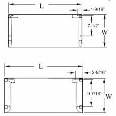 GSW DS-SP27 Stainless Steel Special Double Over Shelf, 18 Gauge, 27-1/4 x 12  x 27 inch, ETL Listed, 1 each