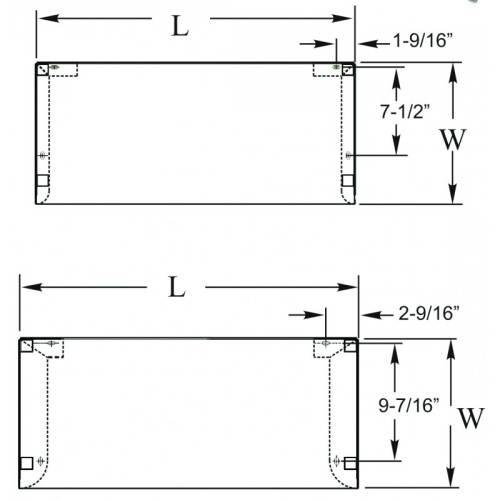 GSW DS-SP27 Stainless Steel Special Double Over Shelf, 18 Gauge, 27-1/4 x 12  x 27 inch, ETL Listed, 1 each