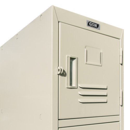 GSW EL-5DR Premium Employee Steel Locker, (5)Door(s), Gray Powder Coated Finish, 12(w) x 20(d) x 77(h) inch