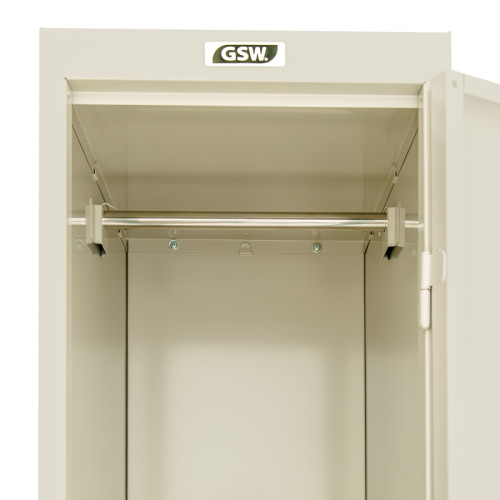 GSW ELS-5DR Premium Employee Steel Locker, (5)Door(s), Gray Powder Coated Finish, 12(w) x 16(d) x 77(h) inch