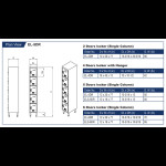 GSW ELS-5DR Premium Employee Steel Locker, (5)Door(s), Gray Powder Coated Finish, 12(w) x 16(d) x 77(h) inch