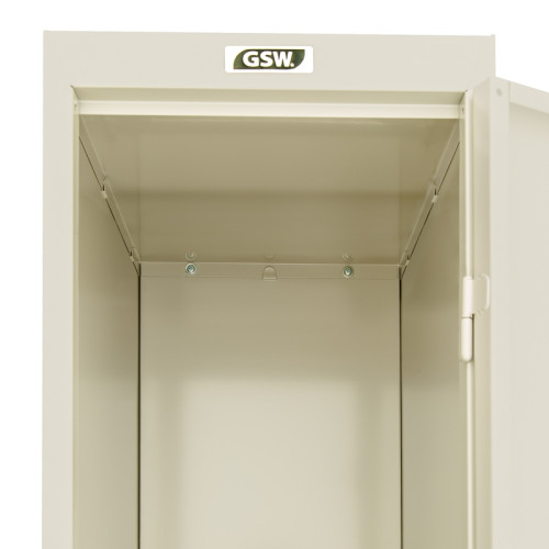 GSW EL-6DR Premium Employee Steel Locker, (6)Door(s), Gray Powder Coated Finish, 12(w) x 20(d) x 77(h) inch