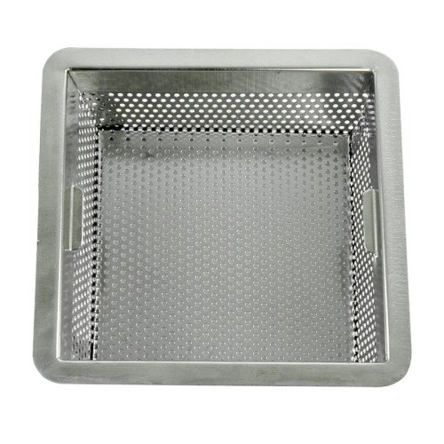 GSW FS-BSI Floor Sink Basket, Stainless Steel, 8-1/2(w) x 8-1/2(d) x 3(h) inch