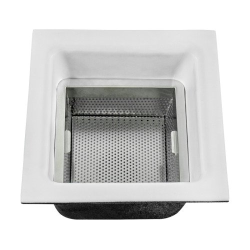 GSW FS-BSI Floor Sink Basket, Stainless Steel, 8-1/2(w) x 8-1/2(d) x 3(h) inch