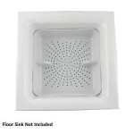 GSW FS-PB Floor Sink Basket, White Plastic, 8-1/2(w) x 8-1/2(d) x 2-1/4(h) inch