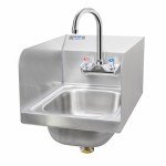 GSW HS-0810S Hand Sink, Welded Splash Guards, Wall Mounted, No Lead Faucet & Strainer, 12(w) x 12(d) x 12-3/4(h) inch, ETL Listed