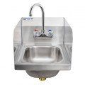 GSW HS-1217S Hand Sink, Welded Splash Guards, Wall Mounted, No Lead Faucet & Strainer, 12-5/8(w) x 17-7/8(d) x 13-3/8(h) inch, ETL Listed