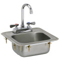 GSW HS-1317I Drop-In Hand Sink, Deck Mounted, Lead Free Faucet, Stainless Steel, 13(w) x 17-1/7(d) x 6-3/8(h) inch, ETL Listed