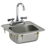 GSW HS-1317I Drop-In Hand Sink, Deck Mounted, Lead Free Faucet, Stainless Steel, 13(w) x 17-1/7(d) x 6-3/8(h) inch, ETL Listed
