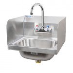 GSW HS-1615S Hand Sink, Welded Splash Guards, Wall Mounted, No Lead Faucet & Strainer, ETL Listed