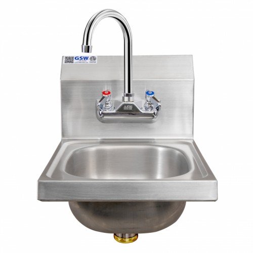 GSW HS-1615W Wall Mounted Hand Sink w/ Faucets, ETL Listed