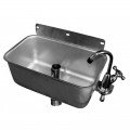 GSW HS-DSRE Dipperwell Sink, Faucet, Rectangular, Wall Mounted, Stainless Steel, 9-1/2(w) x 5-1/2(d) x 4(h) inch, ETL Listed