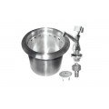 GSW HS-DSRO Dipperwell Sinks, Faucet, Round, Drop-In, Stainless Steel, 7(w) x 7(d) x 5-1/2(h) inch, ETL List