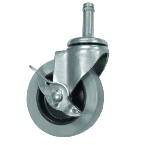 GSW KS5141 Stem Caster with Side Brake, Fits on Bus Cart, ½ Diameter x 5 Height inch, 1 each