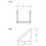 GSW MS-2418 Microwave Oven Wall Shelf, 100lb Capacity, Stainless Steel, 24(w)x18(d)x12(h) inch, NSF Listed