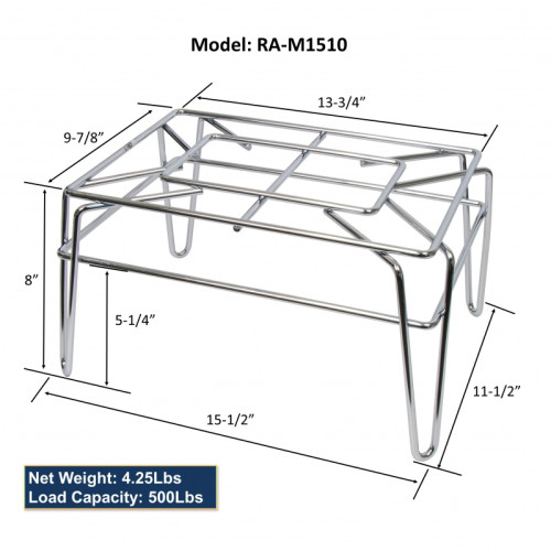 GSW RA-M1510 15 inch Chrome Wire Multi-Functional Rack, 800lb Capacity, ETL Listed