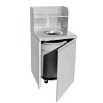 GSW S-WRA Trash Bin Cabinet, (27)Gallon(s), Stainless Steel, 21-1/2(w) x 21-1/2(d) x 52(h) inch, ETL Listed
