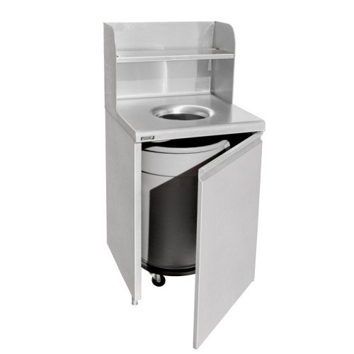 GSW S-WRA Trash Bin Cabinet, (27)Gallon(s), Stainless Steel, 21-1/2(w) x 21-1/2(d) x 52(h) inch, ETL Listed