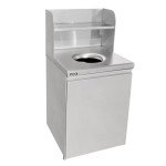 GSW S-WRA Trash Bin Cabinet, (27)Gallon(s), Stainless Steel, 21-1/2(w) x 21-1/2(d) x 52(h) inch, ETL Listed