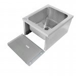 GSW SE2024FM Floor Mounted Mop Sink, Stainless Steel, 20(w) x 24(d) x 14(h) inch, ETL Listed