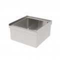 GSW SE2424FM-UP 24 inch Floor Mounted Mop Sink w/ 1 inch Upturn, Stainless Steel, ETL Listed
