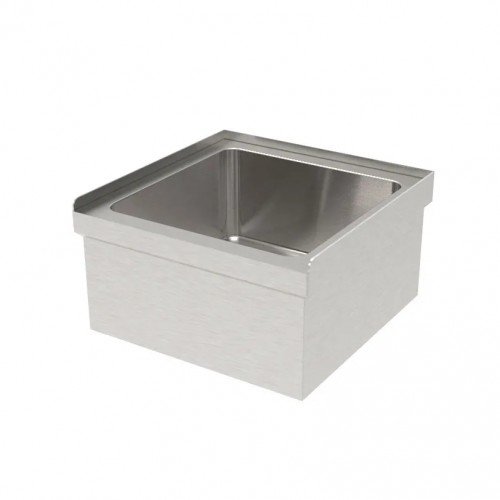 GSW SE2424FM-UP 24 inch Floor Mounted Mop Sink w/ 1 inch Upturn, Stainless Steel, ETL Listed