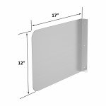GSW SP-S1712 17 inch Hand Sink Splash Board, Stainless Steel, ETL Listed