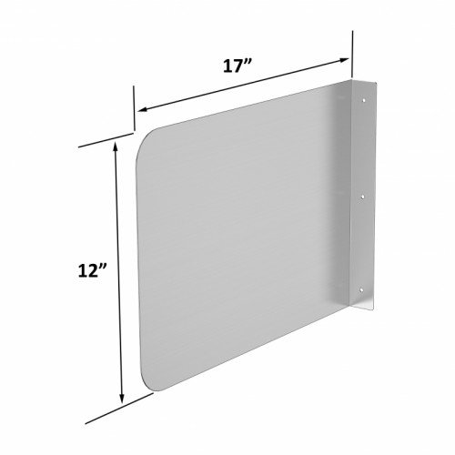 GSW SP-S1712 17 inch Hand Sink Splash Board, Stainless Steel, ETL Listed