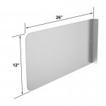 GSW SP-S2412 26 inch Wall Mounted Compartment Sink Splash Guards, Stainless Steel, ETL Listed