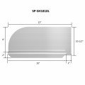 GSW SP-SH1810L 21-15/16 inch Compartment Sink Left Side Splash Guard, Stainless Steel, NSF Listed