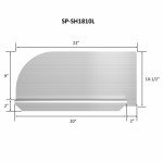 GSW SP-SH1810L 21-15/16 inch Compartment Sink Left Side Splash Guard, Stainless Steel, NSF Listed