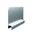 GSW SP-SH1810R 21-15/16 inch Compartment Sink Right Side Splash Guard, Stainless Steel, NSF Listed
